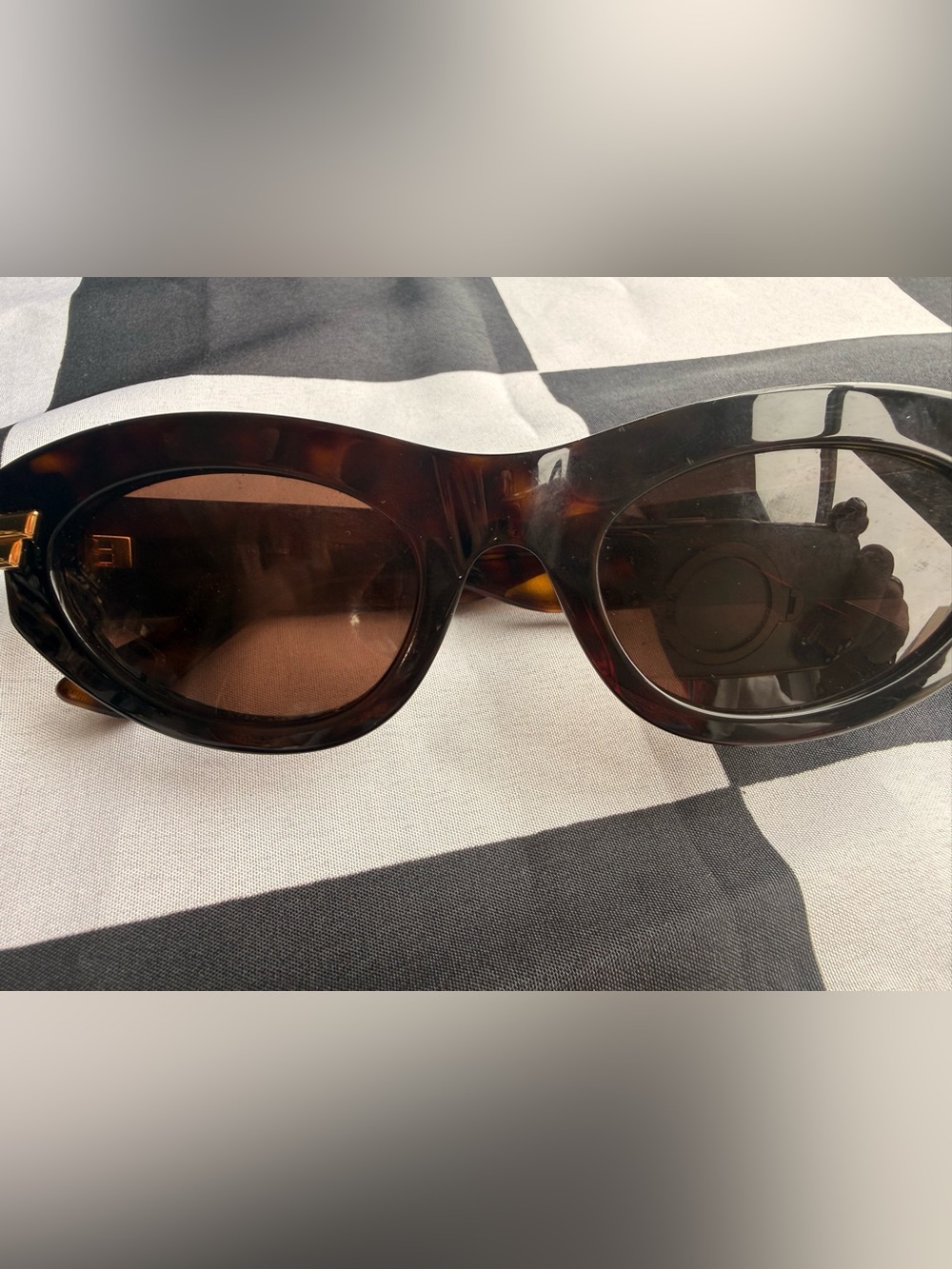 Bottega Veneta Tortoiseshell Cat-Eye Sunglasses - Brown